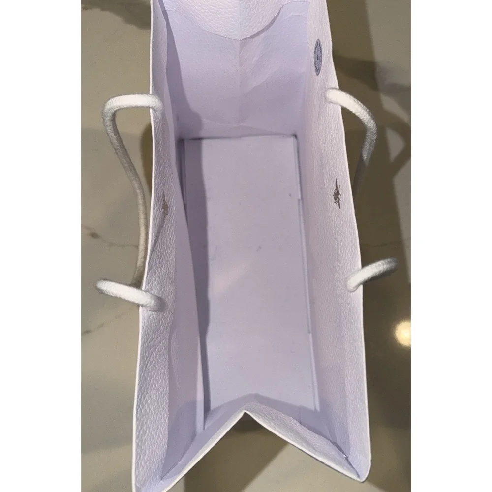 Christian DIOR White Pebble Textured Gift Bag 10.5